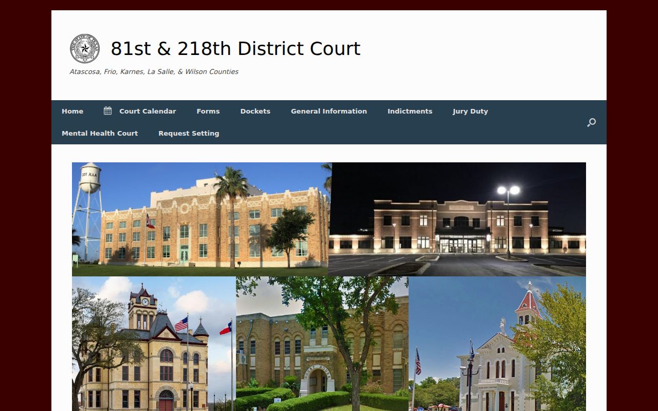 Atascosa County criminal court cases at the 81st and 218th District Courts