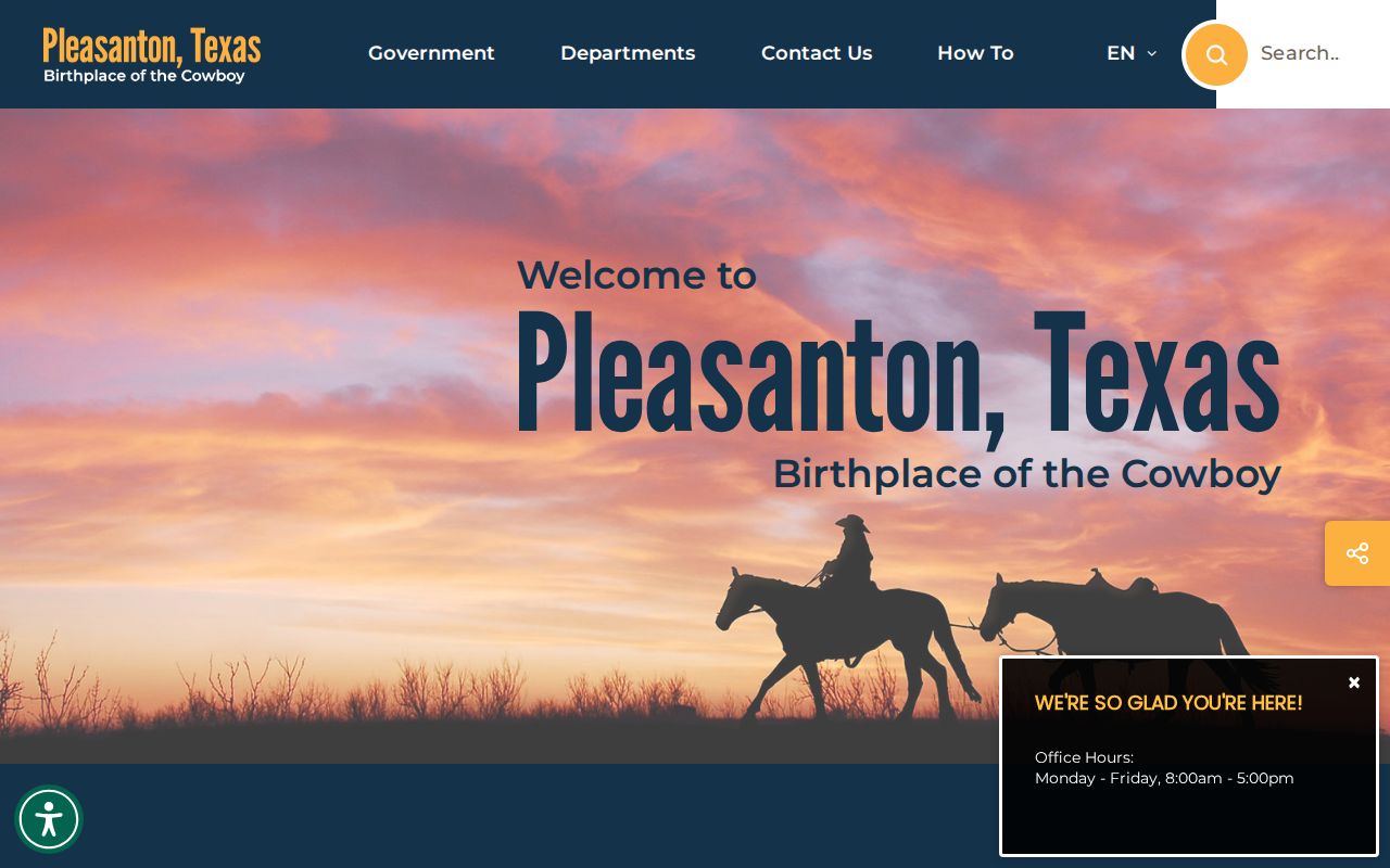 Official City of Pleasanton government page and City Hall information